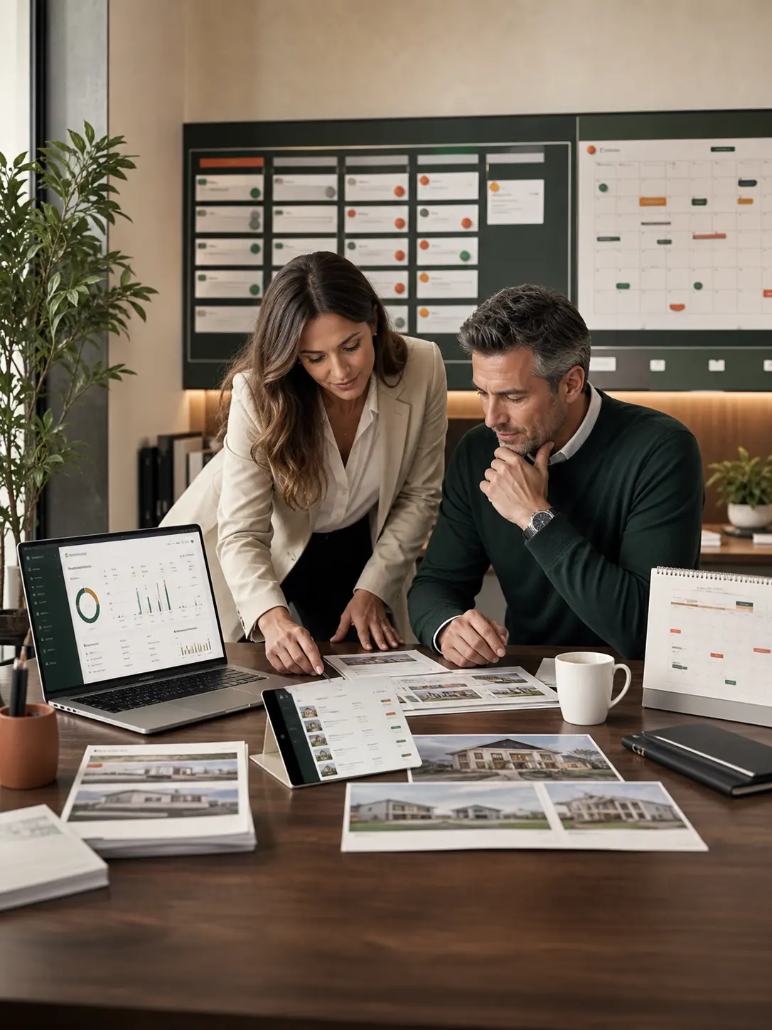 Flusso visivo di abbonamento, richieste ricevute ed esecuzione della manutenzione del software di un'agenzia immobiliare